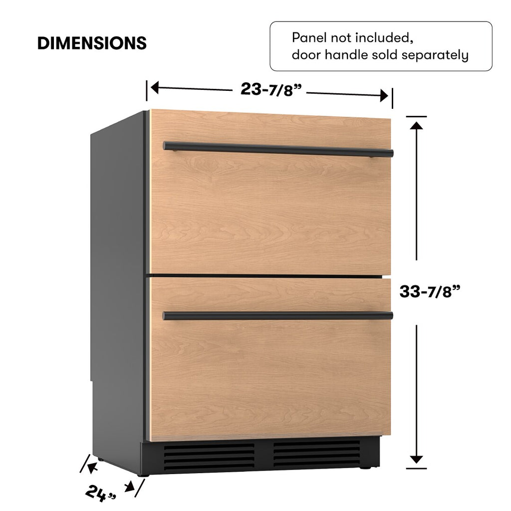 Presrv Dual Zone 24-In Built-In Drawer Refrigerator ( Panel Ready )