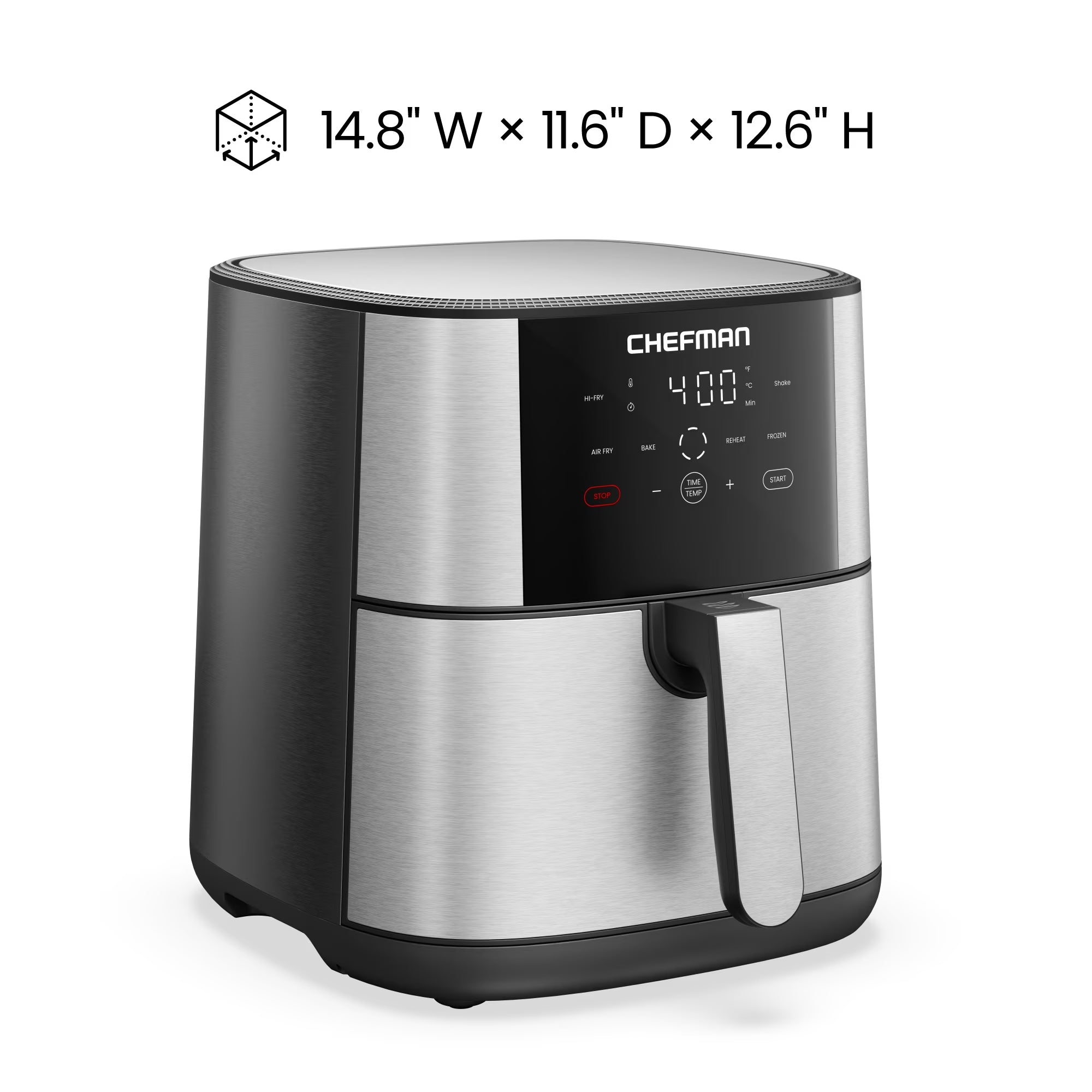Turbofry Touch XL 8 Qt. Air Fryer with Digital Controls - Stainless Steel