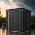 6X4Ft Storage Shed, Metal Garden Tool Sheds & Outdoor Storage Clearance for Patio Backyard, Weatherproof and Lockable Outdoor Storage, Black