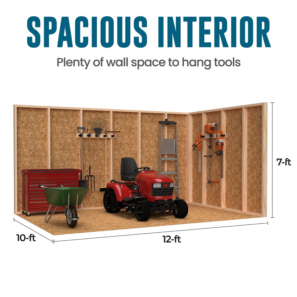 Gentry 12-Ft X 10-Ft Wood Outdoor Storage Shed (Floor Included)