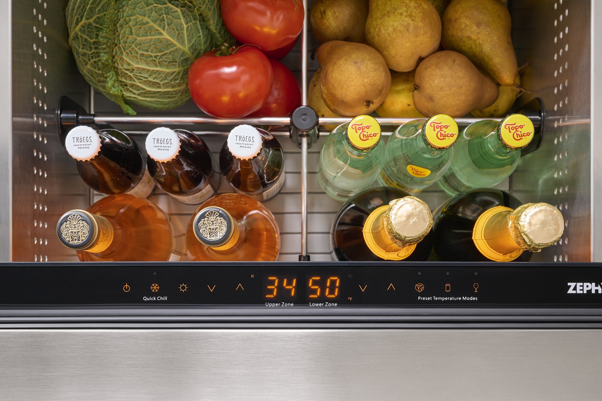Presrv Dual Zone Outdoor 24-In Built-In Drawer Refrigerator ( Stainless Steel )