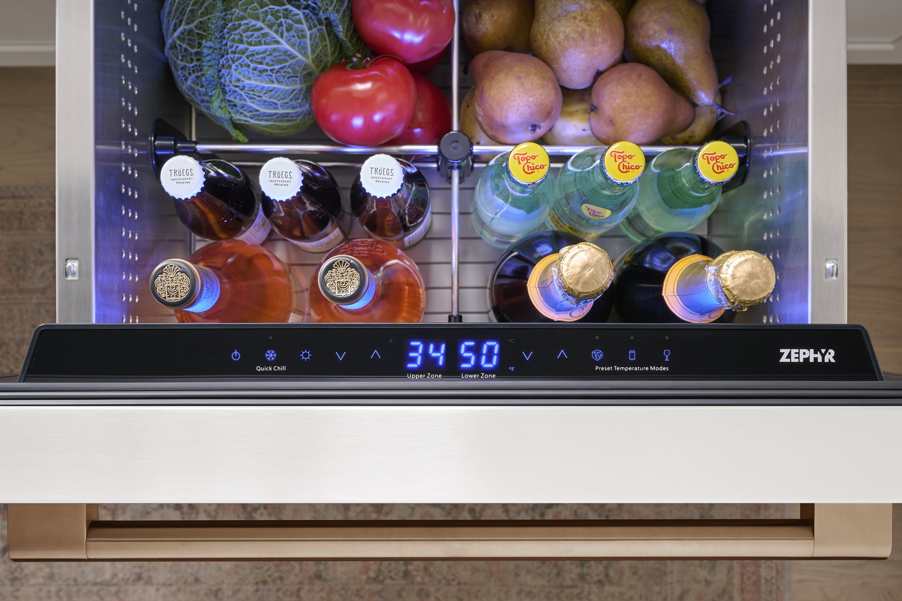 Presrv Dual Zone 24-In Built-In Drawer Refrigerator ( Panel Ready )