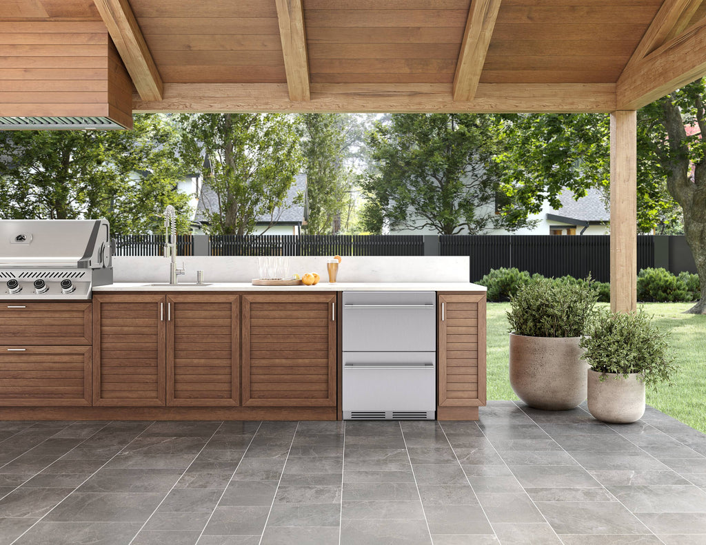 Presrv Dual Zone Outdoor 24-In Built-In Drawer Refrigerator ( Stainless Steel )