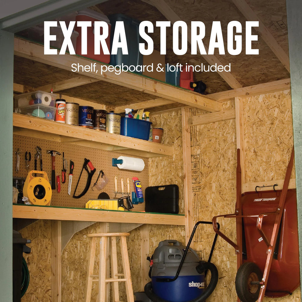 Gentry 12-Ft X 10-Ft Wood Outdoor Storage Shed (Floor Included)