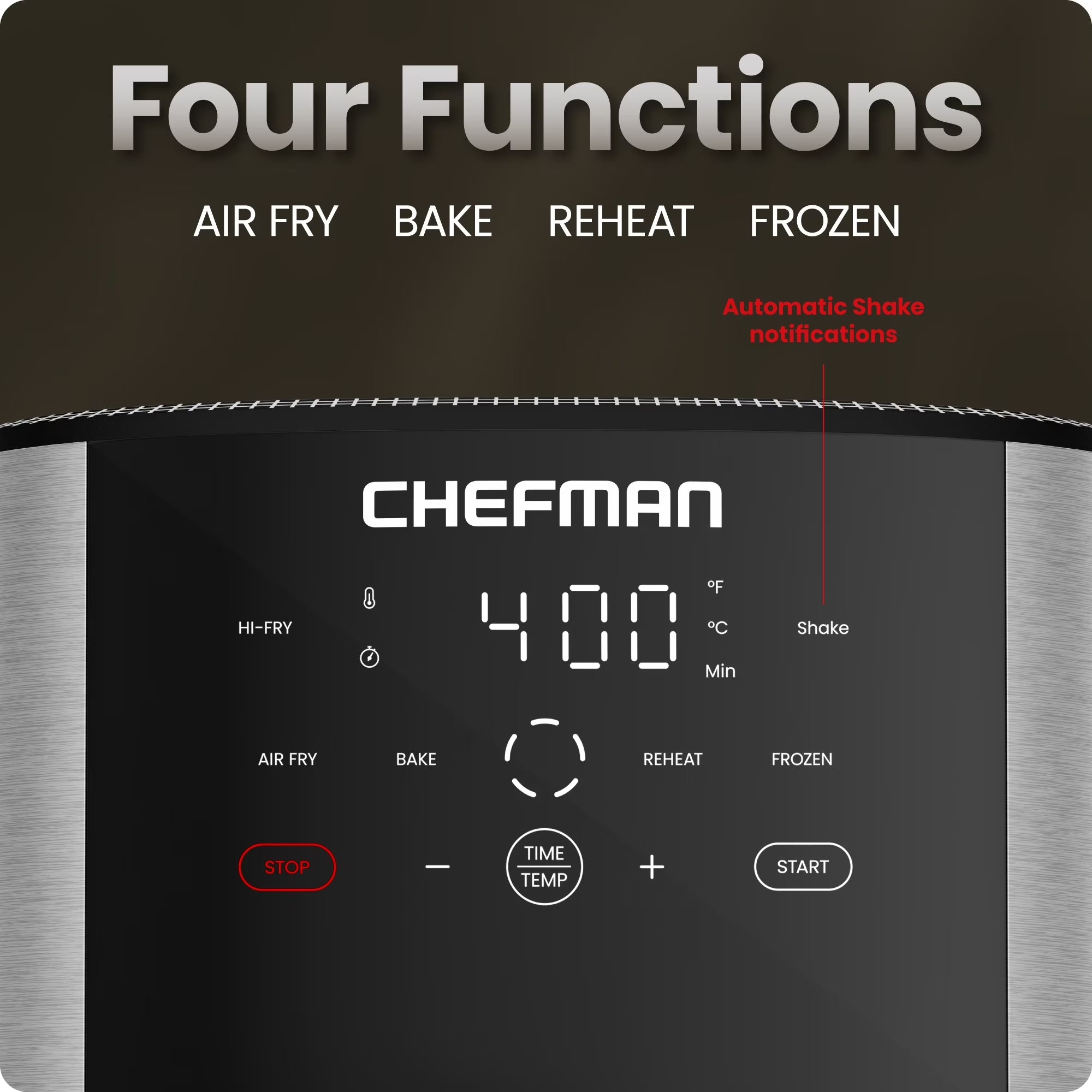 Turbofry Touch XL 8 Qt. Air Fryer with Digital Controls - Stainless Steel