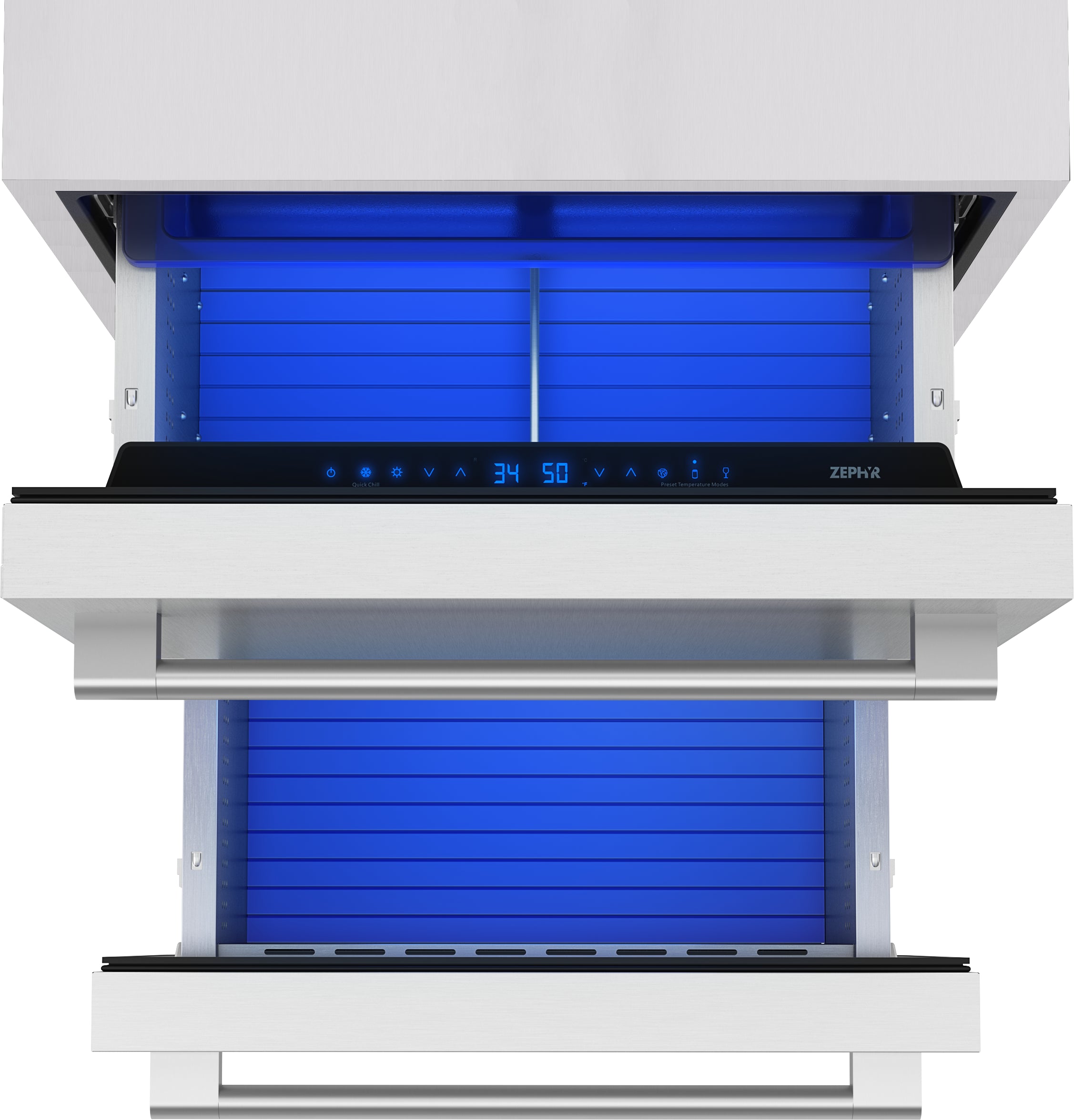 Presrv Dual Zone Outdoor 24-In Built-In Drawer Refrigerator ( Stainless Steel )