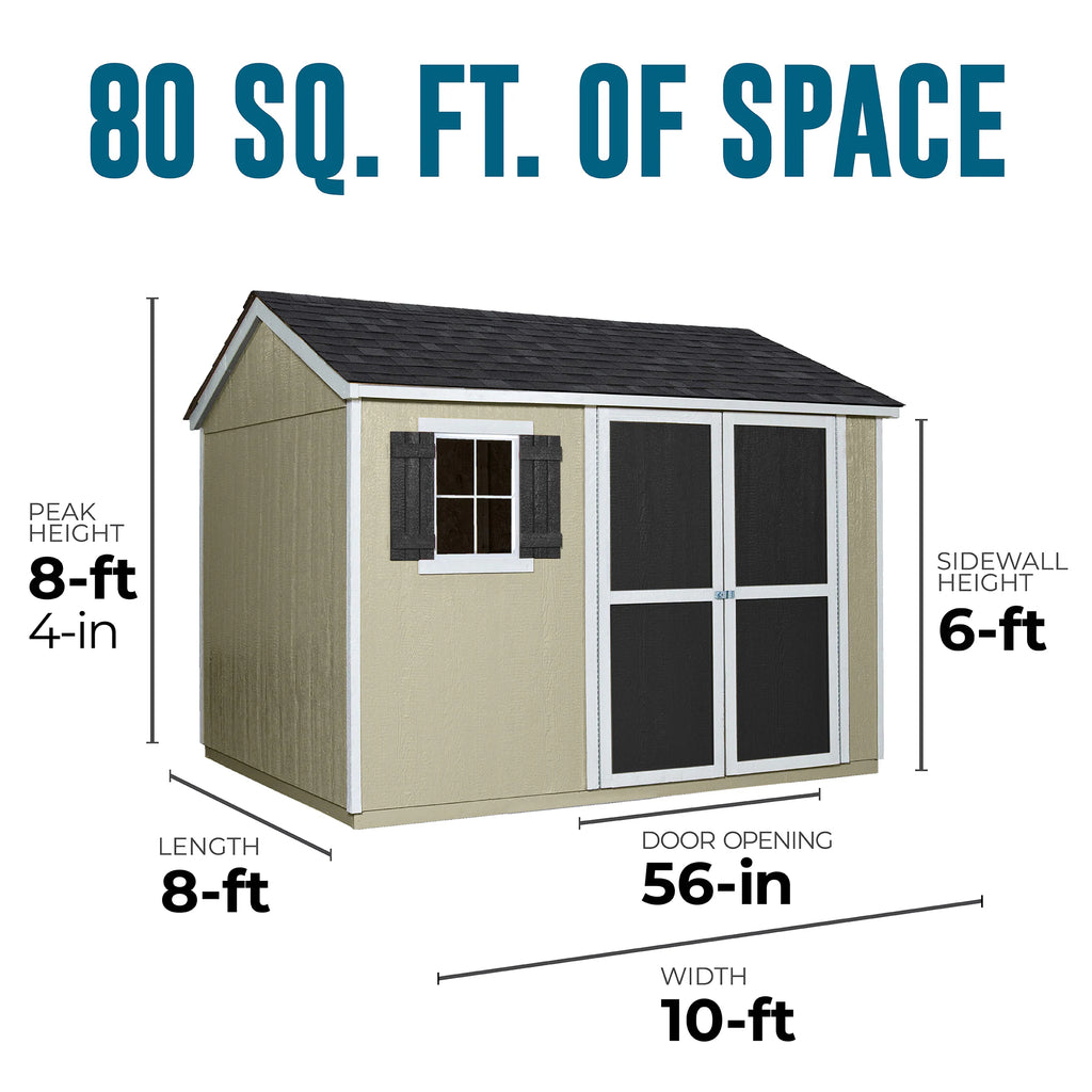 Valencia 10-Ft X 8-Ft Wood Outdoor Storage Shed