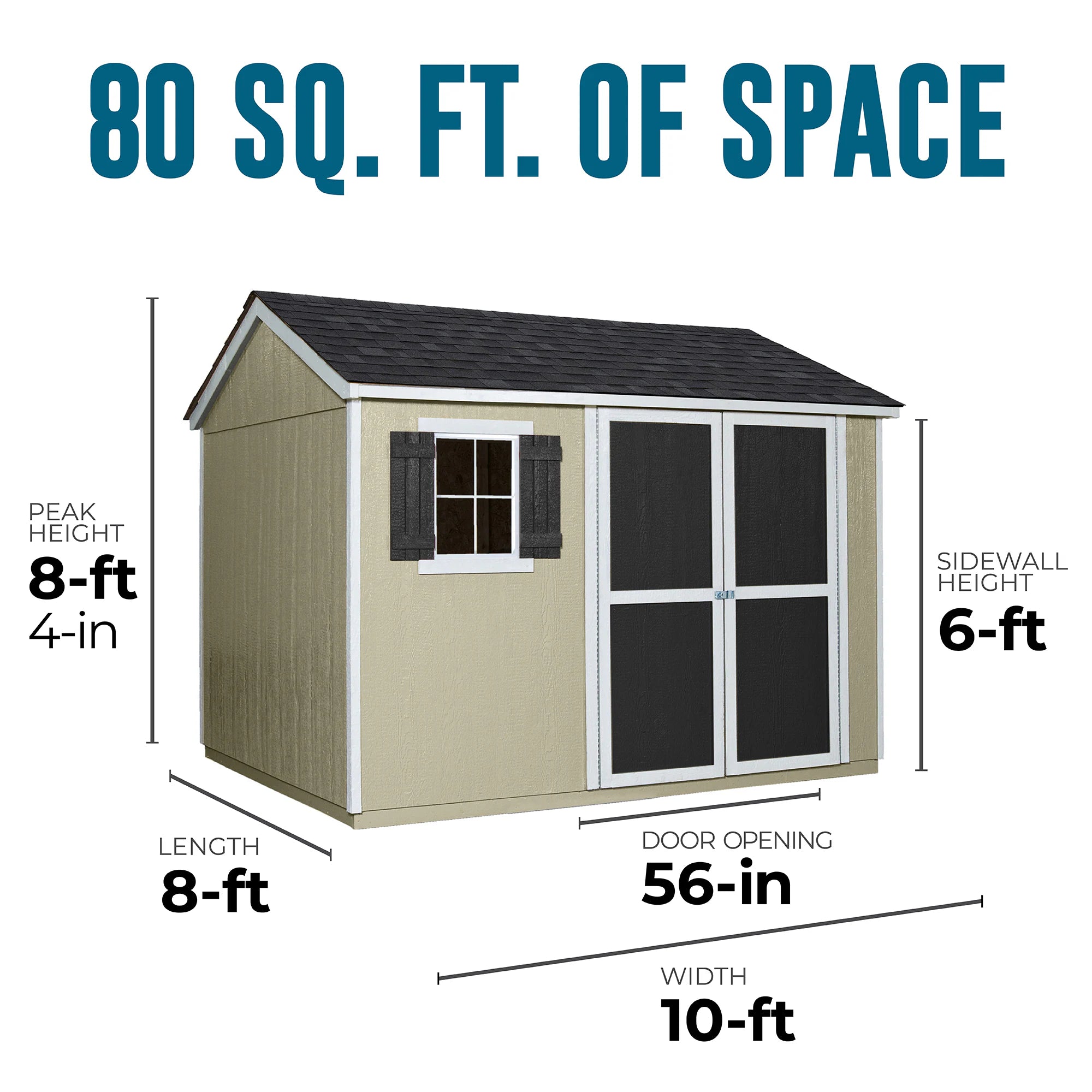 Valencia 10-Ft X 8-Ft Wood Outdoor Storage Shed