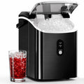 Nugget Ice Maker Countertop, Ready in 6 Mins ,35Lbs /24H with Self-Cleaning,Portable Sonic Ice Machine for Home/Office/Bar, Black