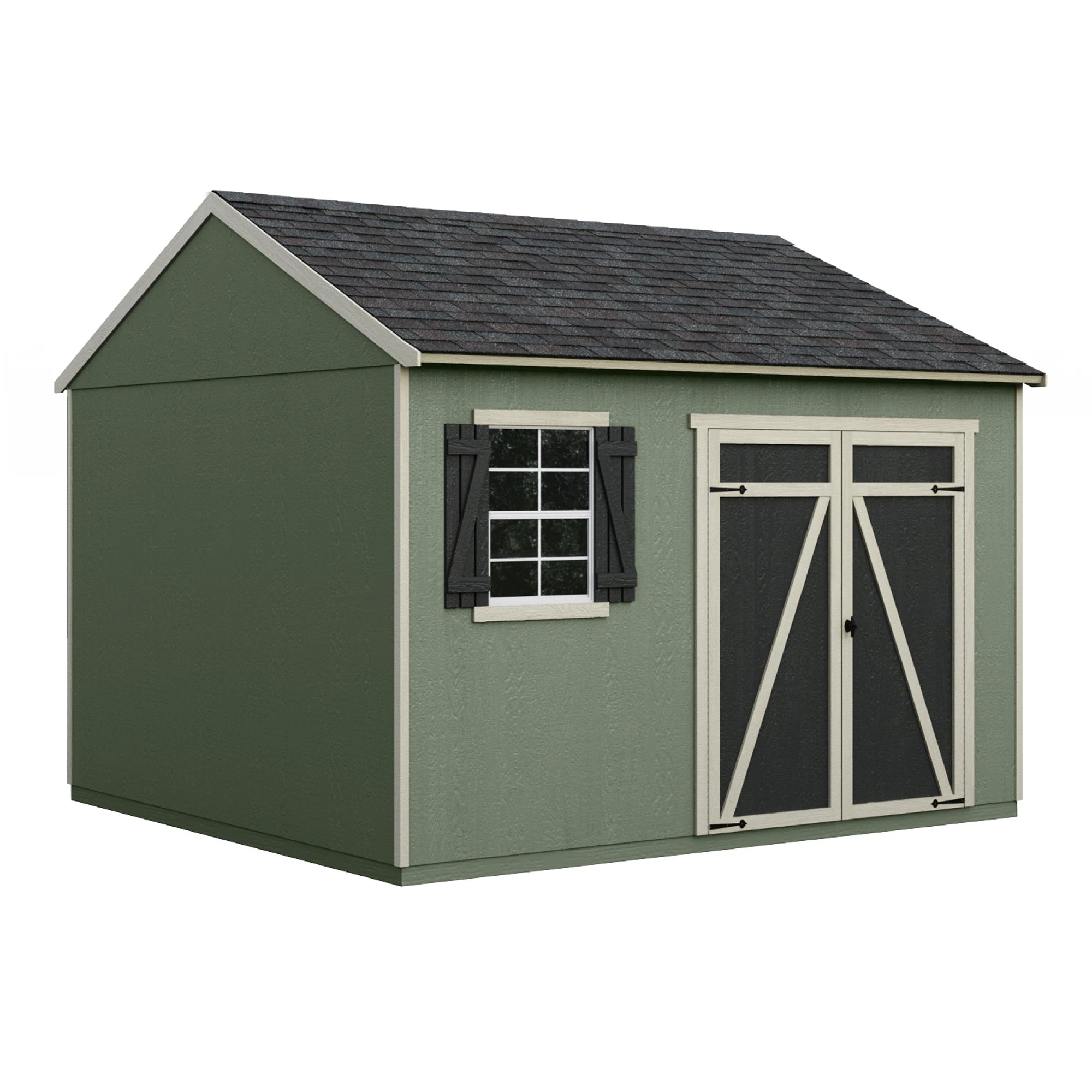 Gentry 12-Ft X 10-Ft Wood Outdoor Storage Shed (Floor Included)