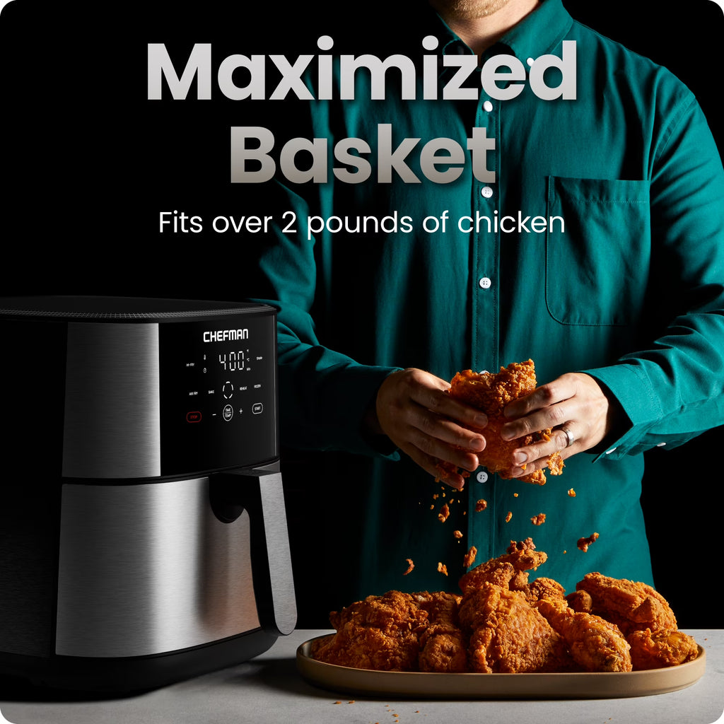Turbofry Touch XL 8 Qt. Air Fryer with Digital Controls - Stainless Steel