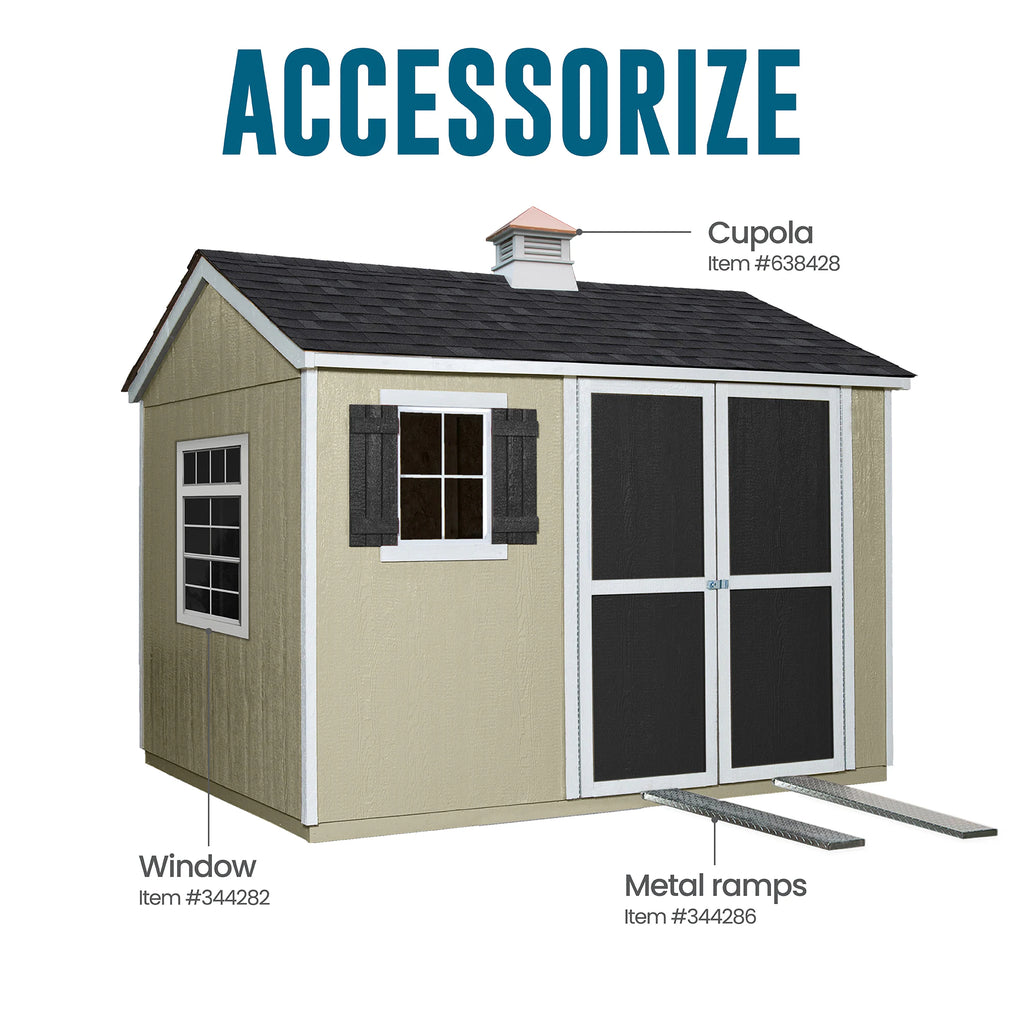 Valencia 10-Ft X 8-Ft Wood Outdoor Storage Shed