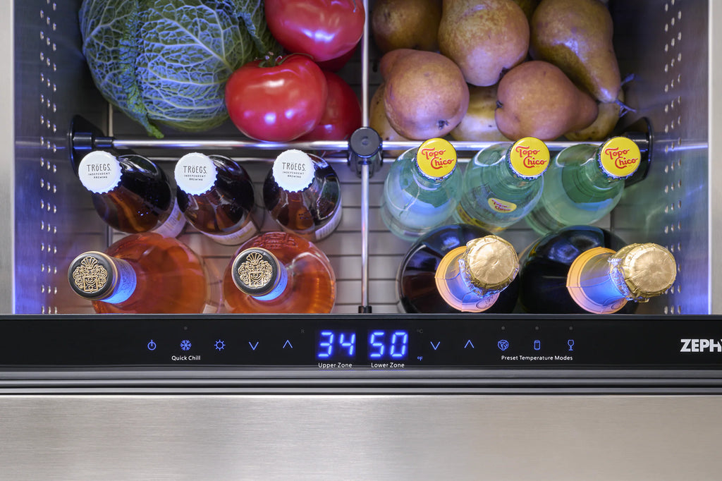 Presrv Dual Zone Outdoor 24-In Built-In Drawer Refrigerator ( Stainless Steel )